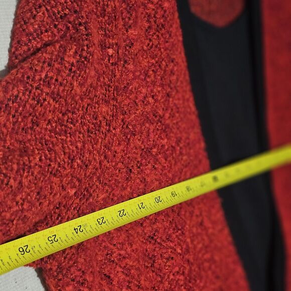 Vintage Cathy Daniels Red Cardigan Sweater + Built In Top Cozy Workwear Size 2X - Picture 6 of 10
